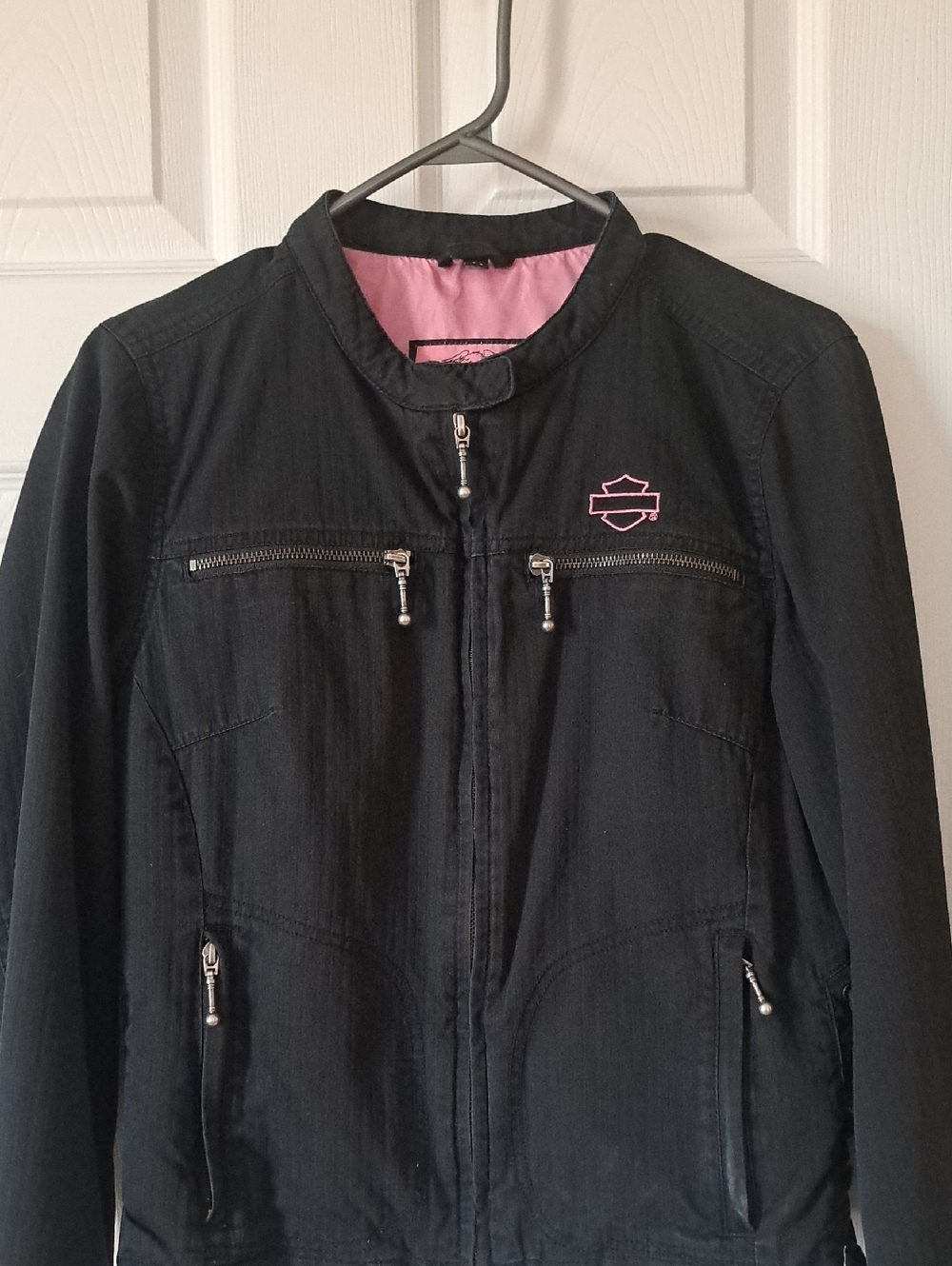 Harley-Davidson Black Utility Jacket with Pink Accents